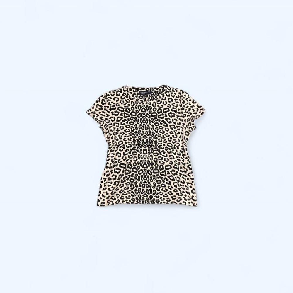 Cotton leopard print top size M by Jones New York
